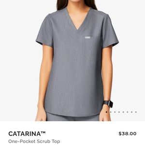 Figs Catarina Scrub Top Size S in Graphite